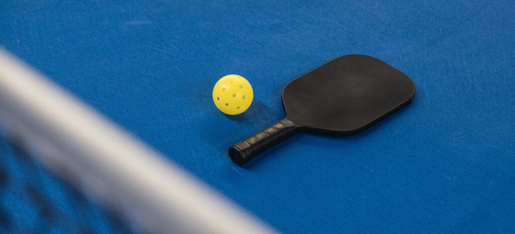 Pickleball racket and ball